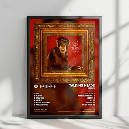 Talking Heads "Naked" Album Cover Poster - with Complete Tracklist