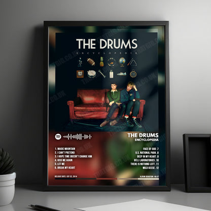 The Drums "Encyclopedia" Album Cover Poster - with Complete Tracklist