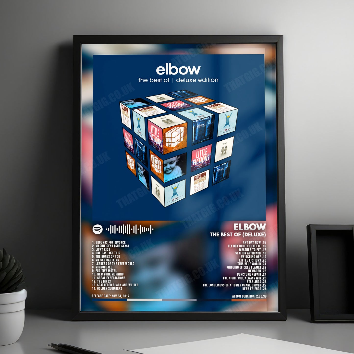 Elbow "The Best Of (deluxe)" Album Cover Poster - with Complete Tracklist