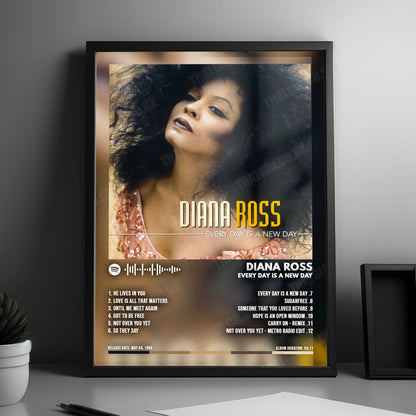 Diana Ross "Every Day Is a New Day" Album Cover Poster - with Complete Tracklist