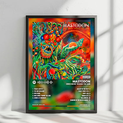 Mastodon "Once More 'Round the Sun" Album Cover Poster - with Complete Tracklist