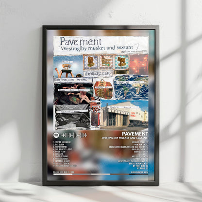 Pavement "Westing (By Musket And Sextant)" Album Cover Poster - with Complete Tracklist