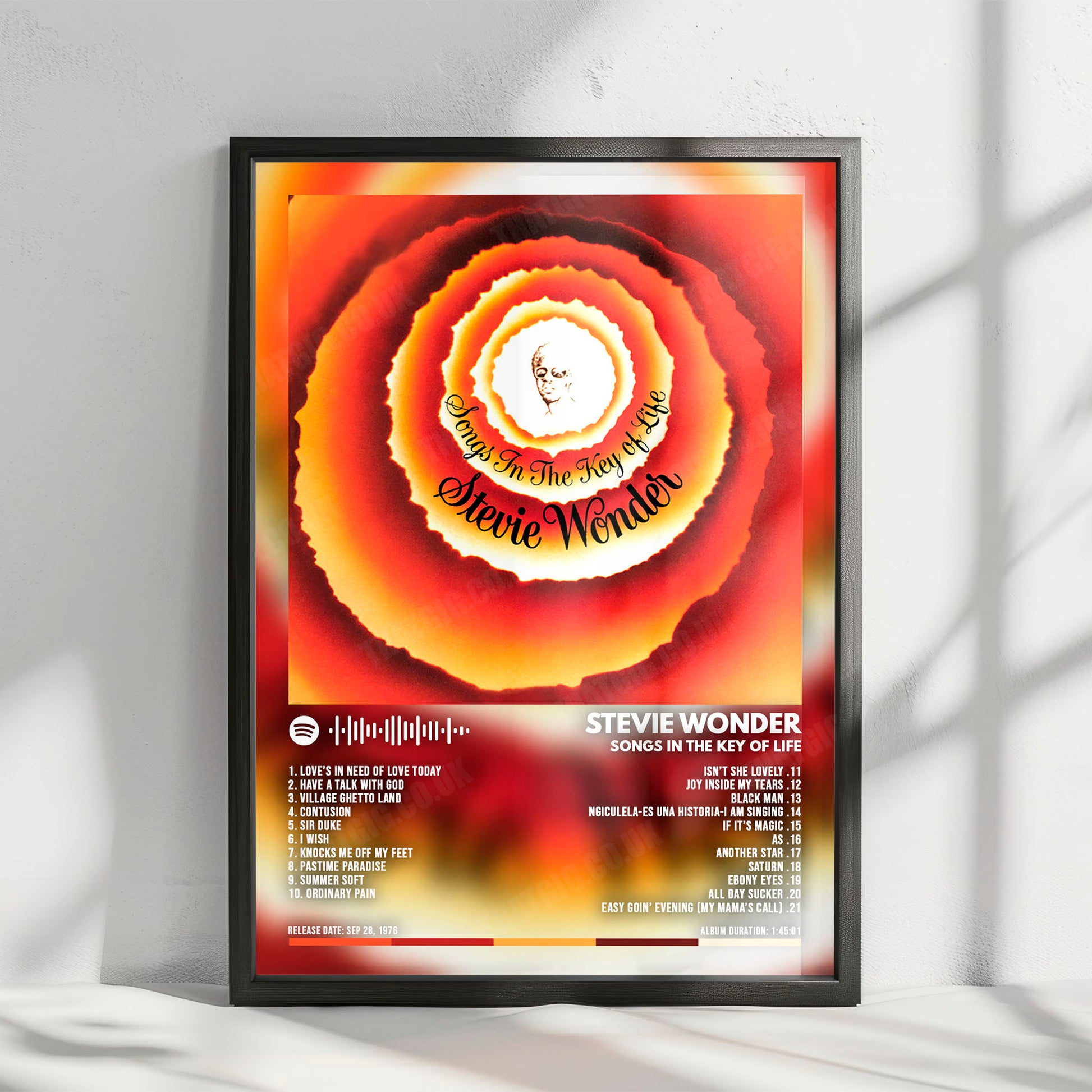 Stevie Wonder "Songs in the Key of Life " Album Cover Poster - with Complete Tracklist
