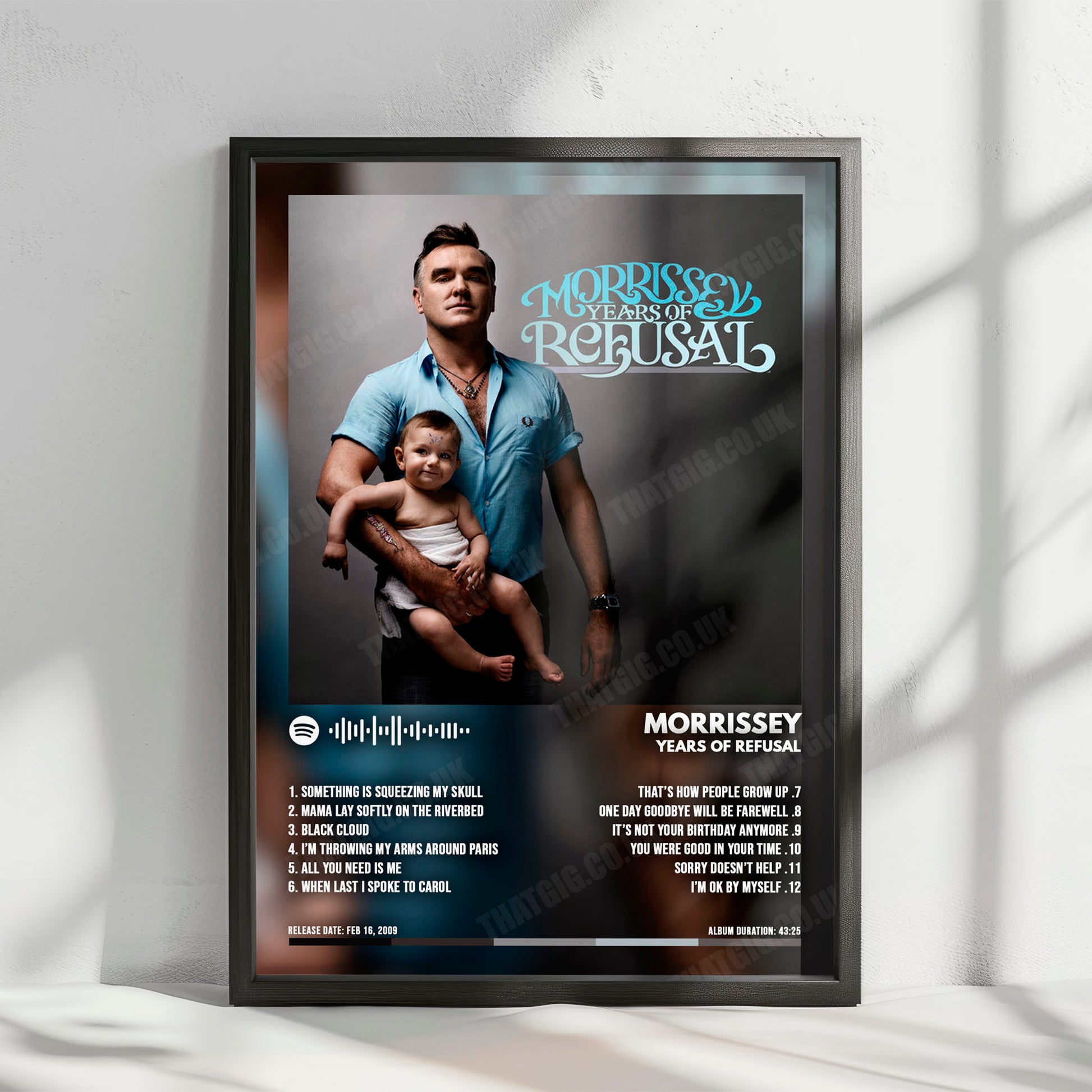 Morrissey "Years of Refusal" Album Cover Poster - with Complete Tracklist