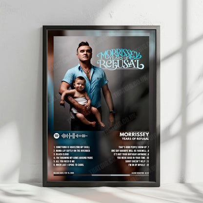 Morrissey "Years of Refusal" Album Cover Poster - with Complete Tracklist