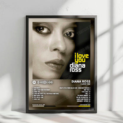 Diana Ross "I Love You" Album Cover Poster - with Complete Tracklist