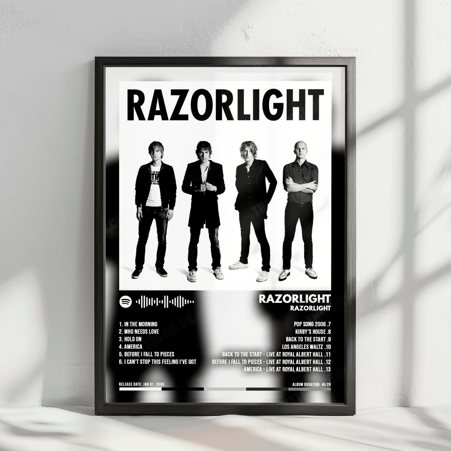 Razorlight "Razorlight" Album Cover Poster - with Complete Tracklist