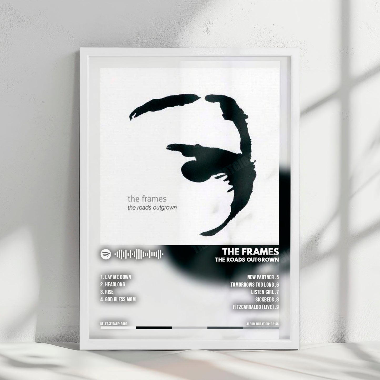 The Frames "The Roads Outgrown" Album Cover Poster - with Complete Tracklist