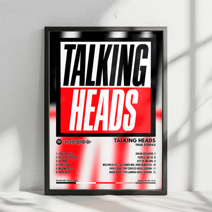 Talking Heads "True Stories" Album Cover Poster - with Complete Tracklist