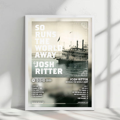 Josh Ritter "So Runs The World Away" Album Cover Poster - with Complete Tracklist