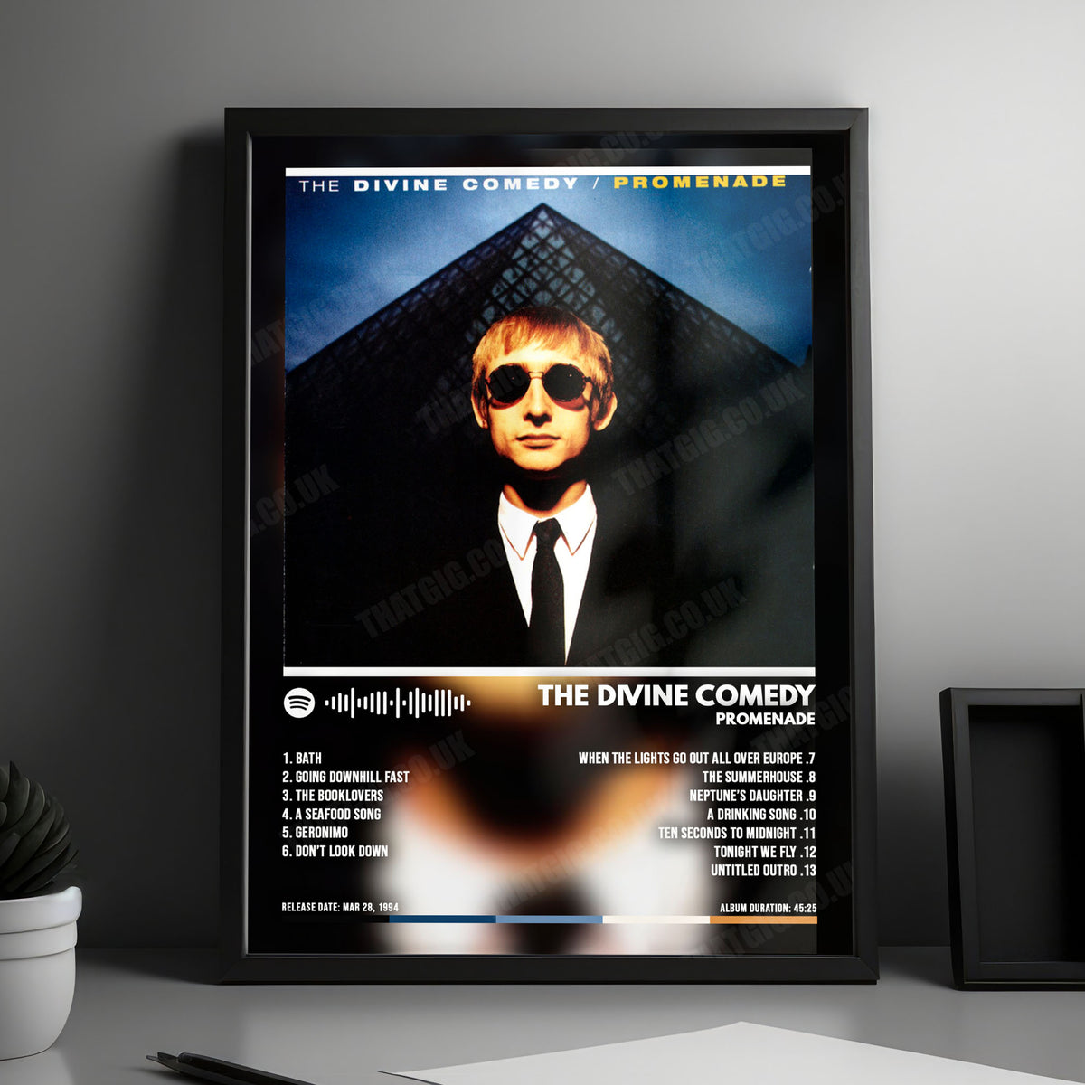 The Divine Comedy "Promenade" Album Cover Poster - with Complete Tracklist