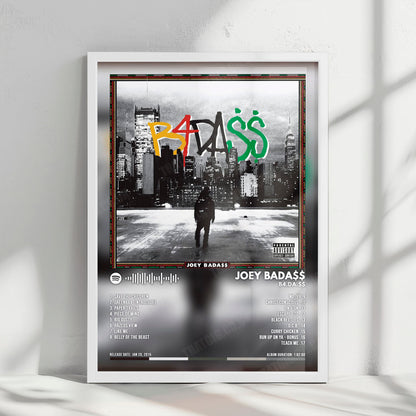 Joey Bada$$ "B4.DA.$$" Album Cover Poster - with Complete Tracklist