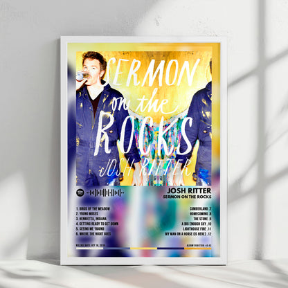 Josh Ritter "Sermon on the Rocks" Album Cover Poster - with Complete Tracklist