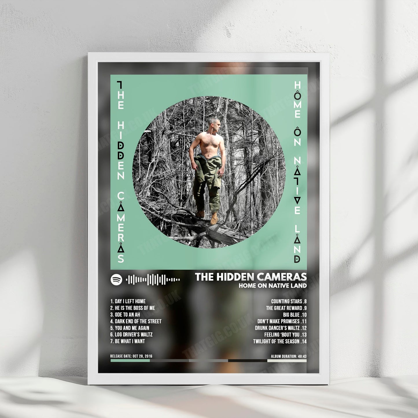 The Hidden Cameras "Home On Native Land" Album Cover Poster - with Complete Tracklist