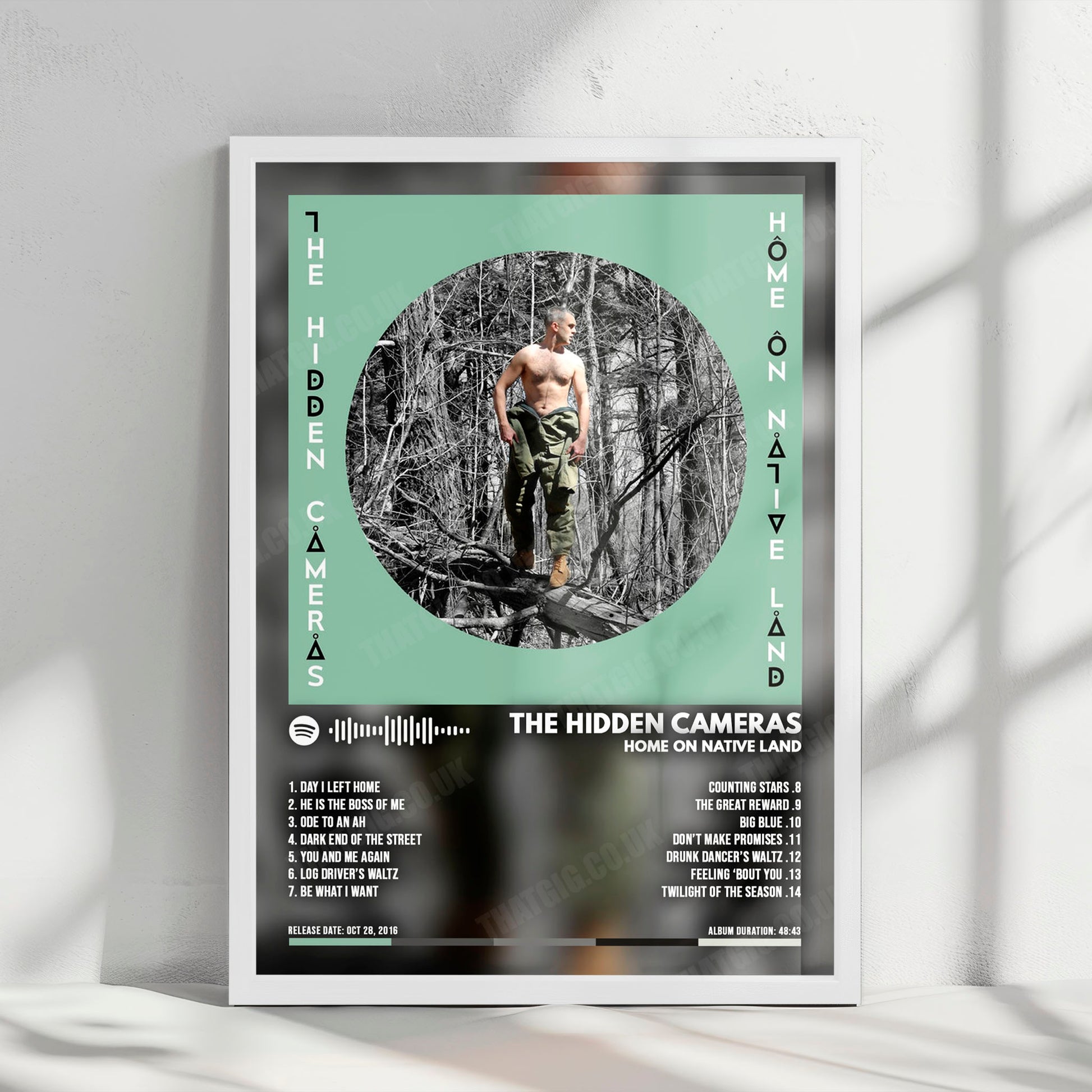 The Hidden Cameras "Home On Native Land" Album Cover Poster - with Complete Tracklist