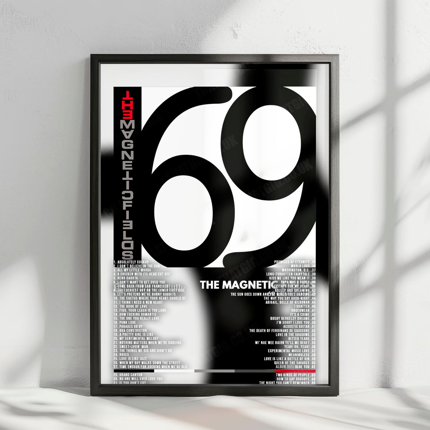 The Magnetic Fields "i" Album Cover Poster - with Complete Tracklist
