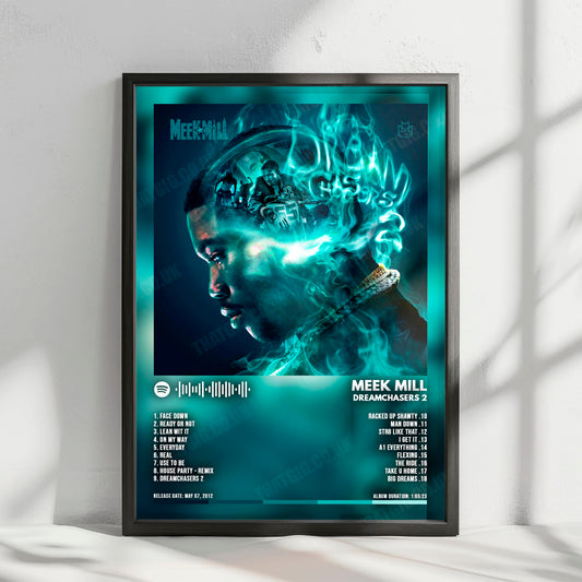 Meek Mill "Dreamchasers 2" Album Cover Poster - with Complete Tracklist