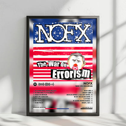 NOFX "War on Errorism" Album Cover Poster - with Complete Tracklist