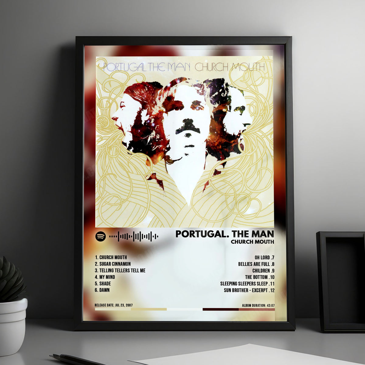 Portugal. The Man "Church Mouth" Album Cover Poster - with Complete Tracklist