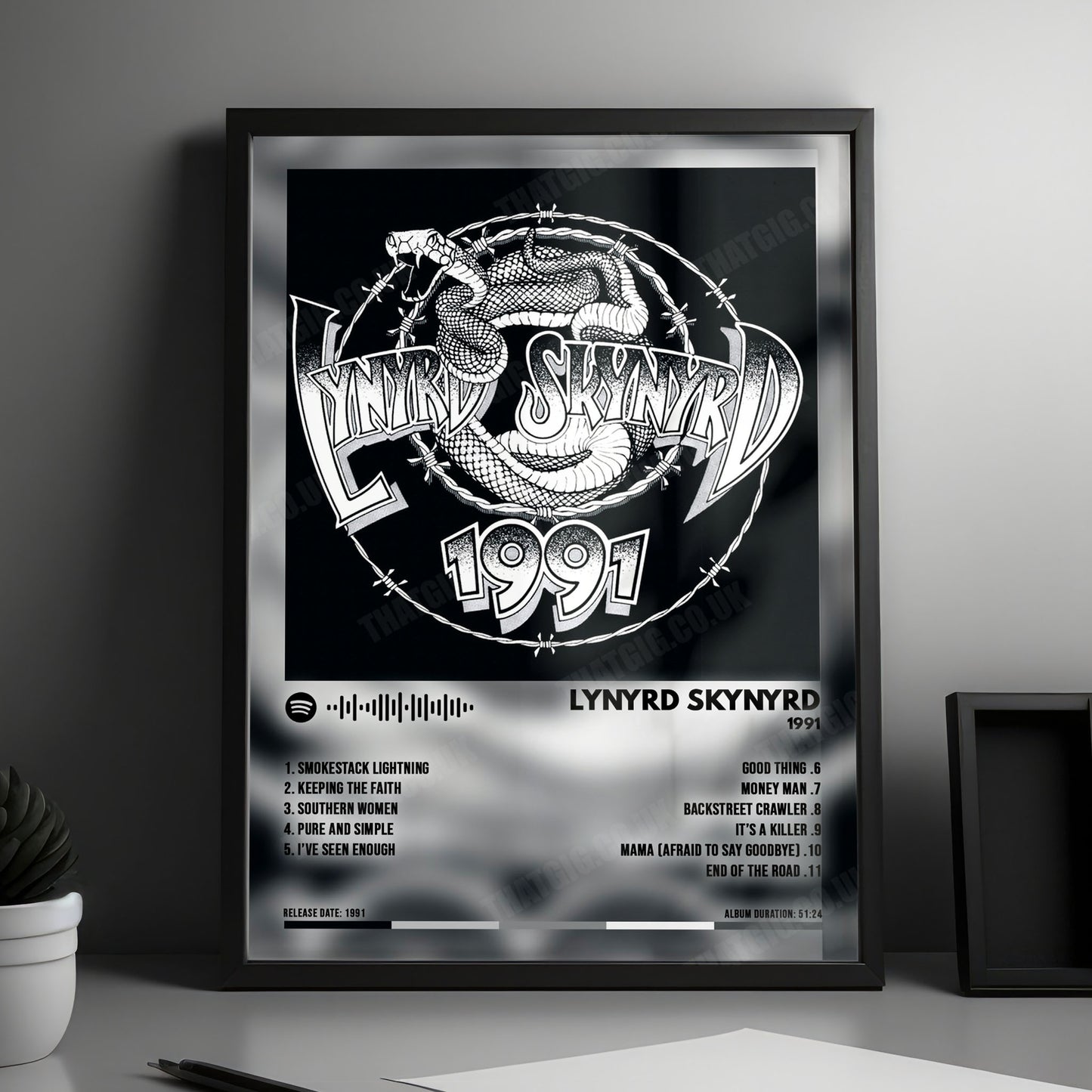Lynyrd Skynyrd "1991" Album Cover Poster - with Complete Tracklist
