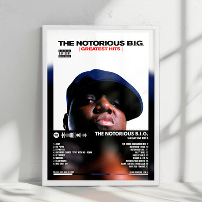 The Notorious B.I.G. "Greatest Hits" Album Cover Poster - with Complete Tracklist