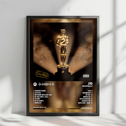 JID "DiCaprio 2" Album Cover Poster - with Complete Tracklist