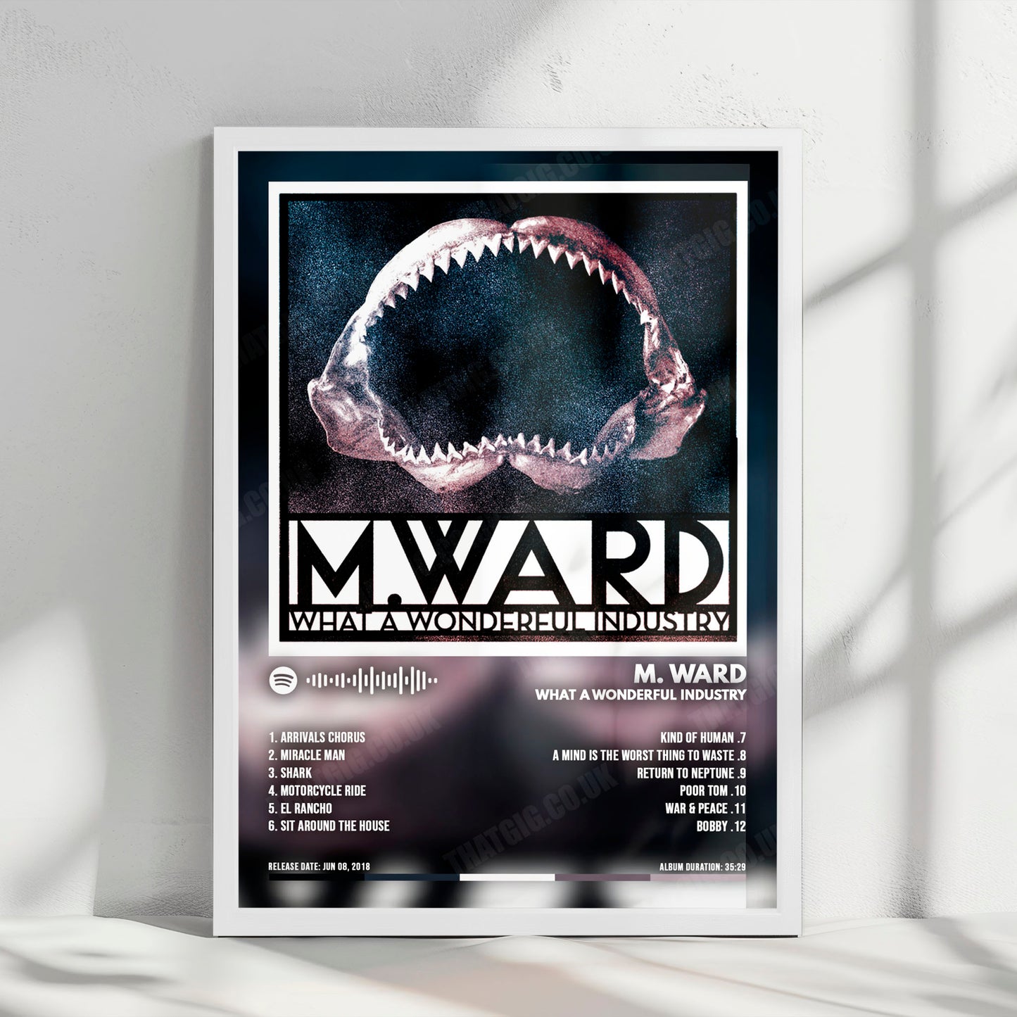 M. Ward "What a Wonderful Industry" Album Cover Poster - with Complete Tracklist