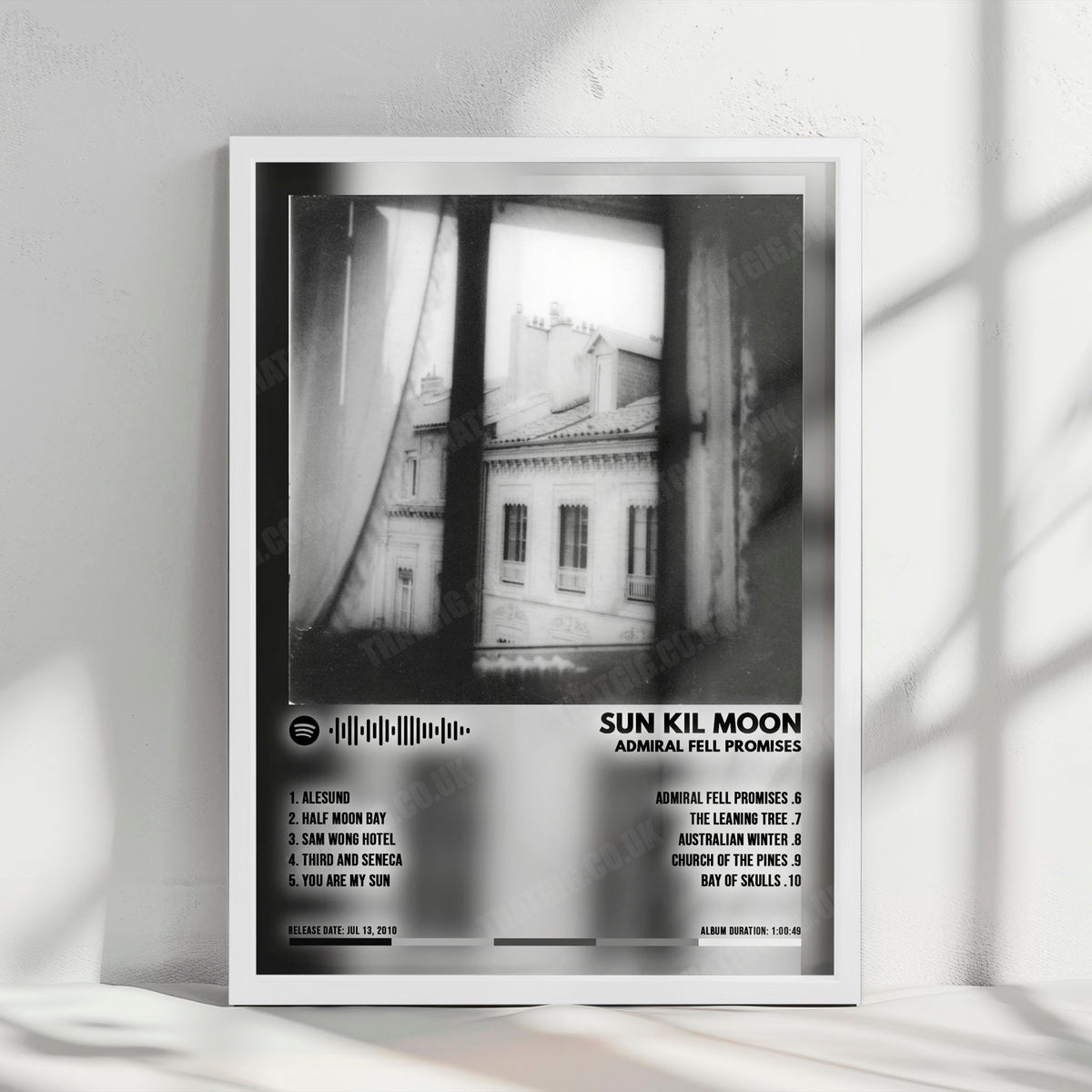 Sun Kil Moon "Admiral Fell Promises" Album Cover Poster - with Complete Tracklist