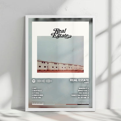 Real Estate "Days" Album Cover Poster - with Complete Tracklist