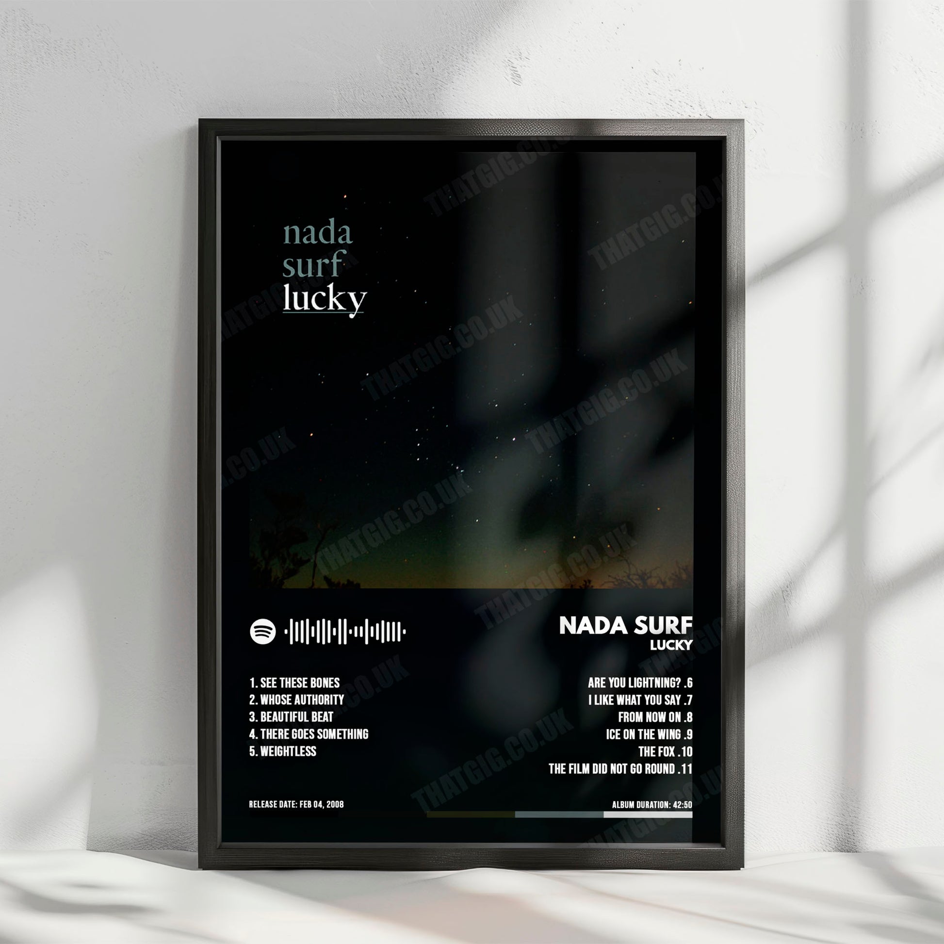 Nada Surf "Lucky" Album Cover Poster - with Complete Tracklist