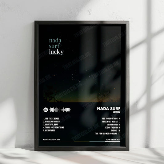 Nada Surf "Lucky" Album Cover Poster - with Complete Tracklist