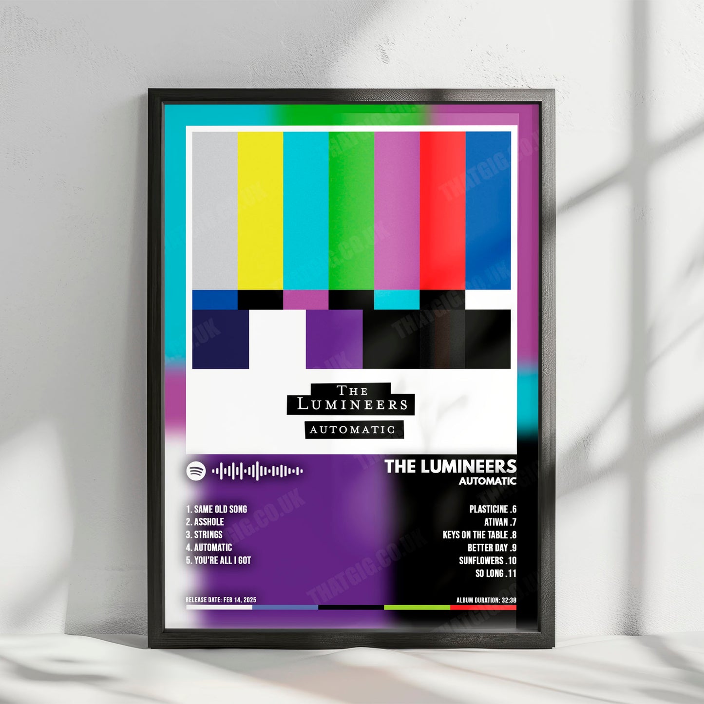The Lumineers "Automatic" Album Cover Poster - with Complete Tracklist
