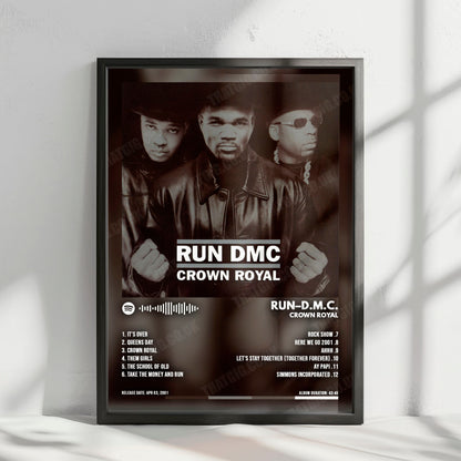Run DMC "Crown Royal" Album Cover Poster - with Complete Tracklist