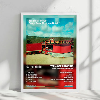 Teenage Fanclub "Songs From Northern Britain" Album Cover Poster - with Complete Tracklist