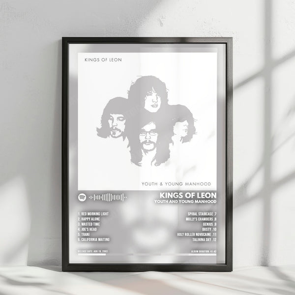 Kings of Leon "Youth & Young Manhood" Album Cover Poster - with Complete Tracklist