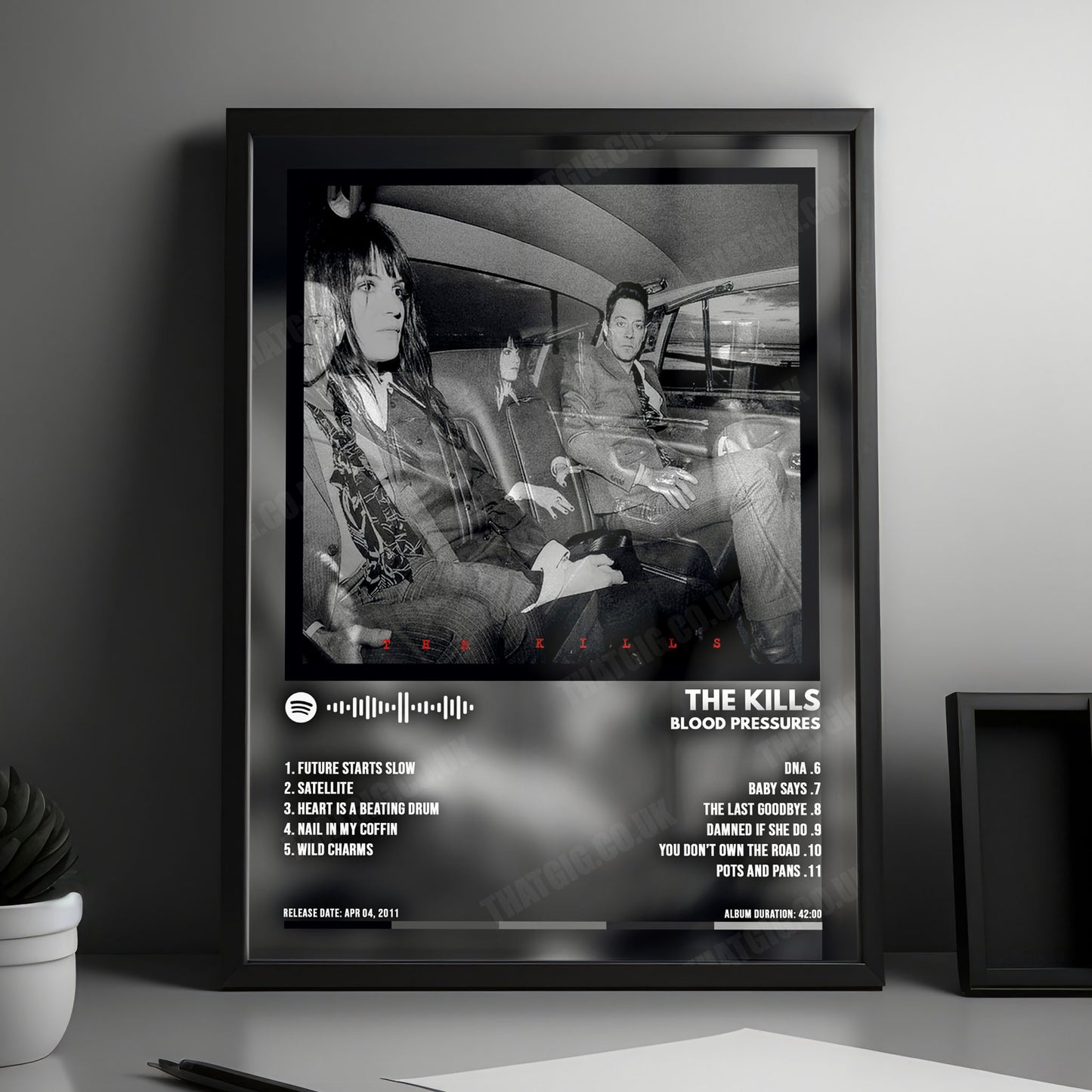 The Kills "Blood Pressures" Album Cover Poster - with Complete Tracklist