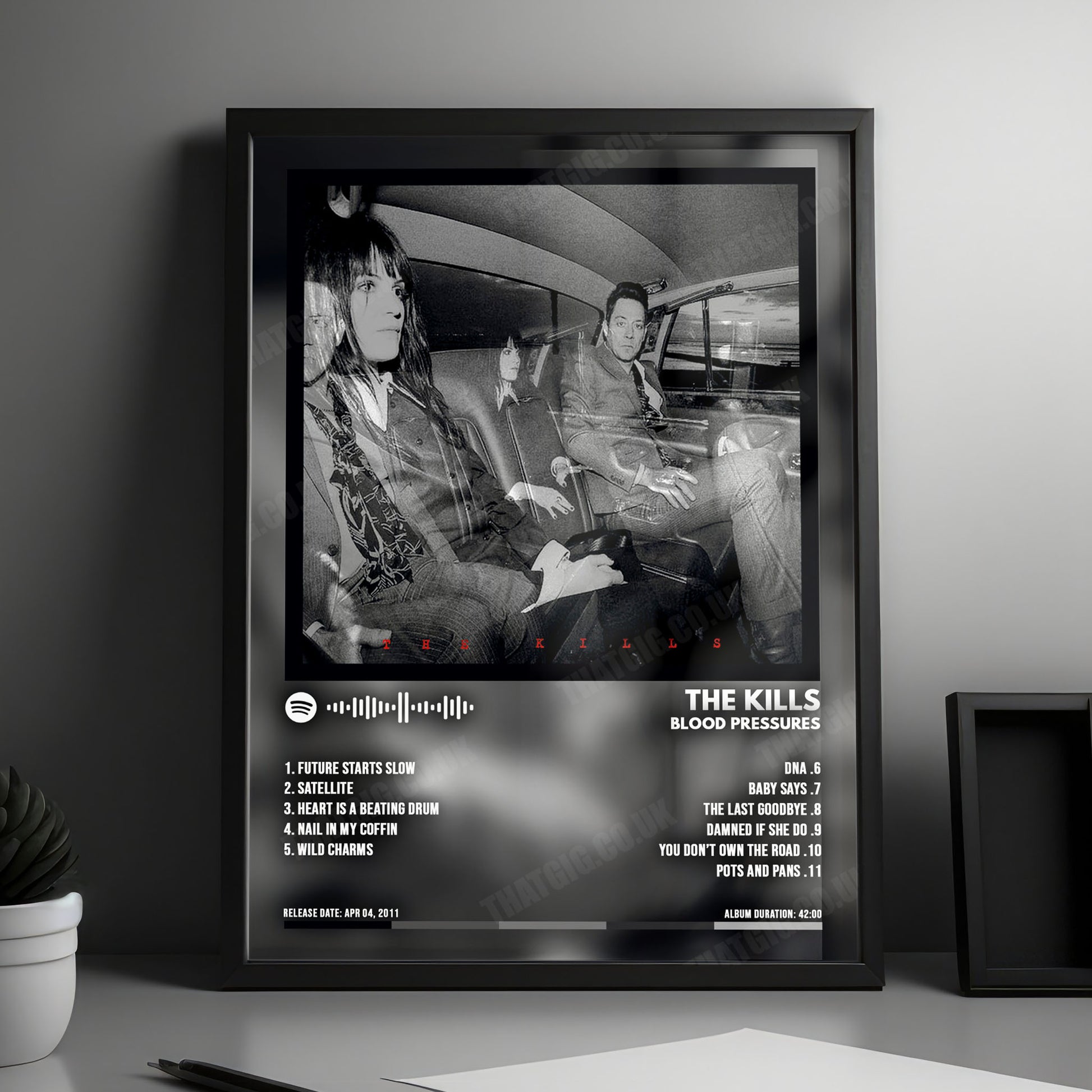 The Kills "Blood Pressures" Album Cover Poster - with Complete Tracklist