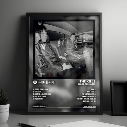 The Kills "Blood Pressures" Album Cover Poster - with Complete Tracklist
