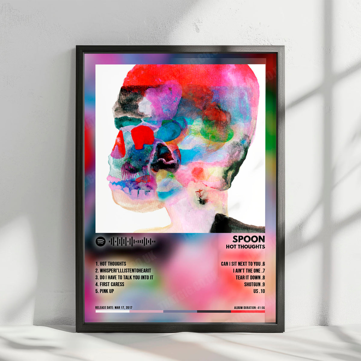 Spoon "Hot Thoughts" Album Cover Poster - with Complete Tracklist