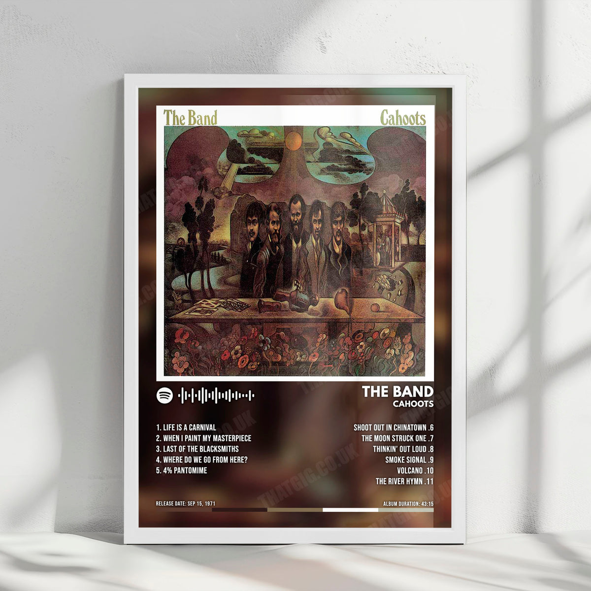 The Band "Cahoots" Album Cover Poster - with Complete Tracklist