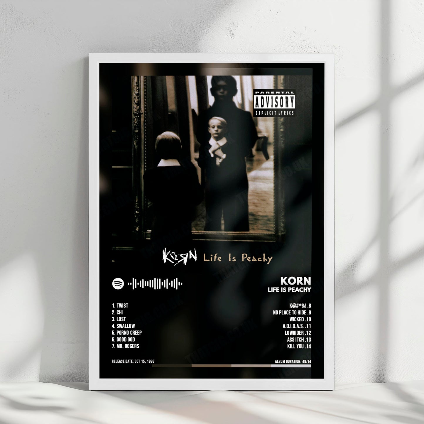 Korn "Life Is Peachy" Album Cover Poster - with Complete Tracklist