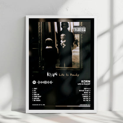 Korn "Life Is Peachy" Album Cover Poster - with Complete Tracklist