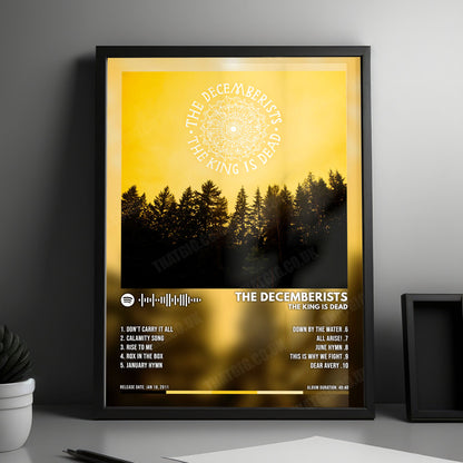 The Decemberists "The King Is Dead" Album Cover Poster - with Complete Tracklist
