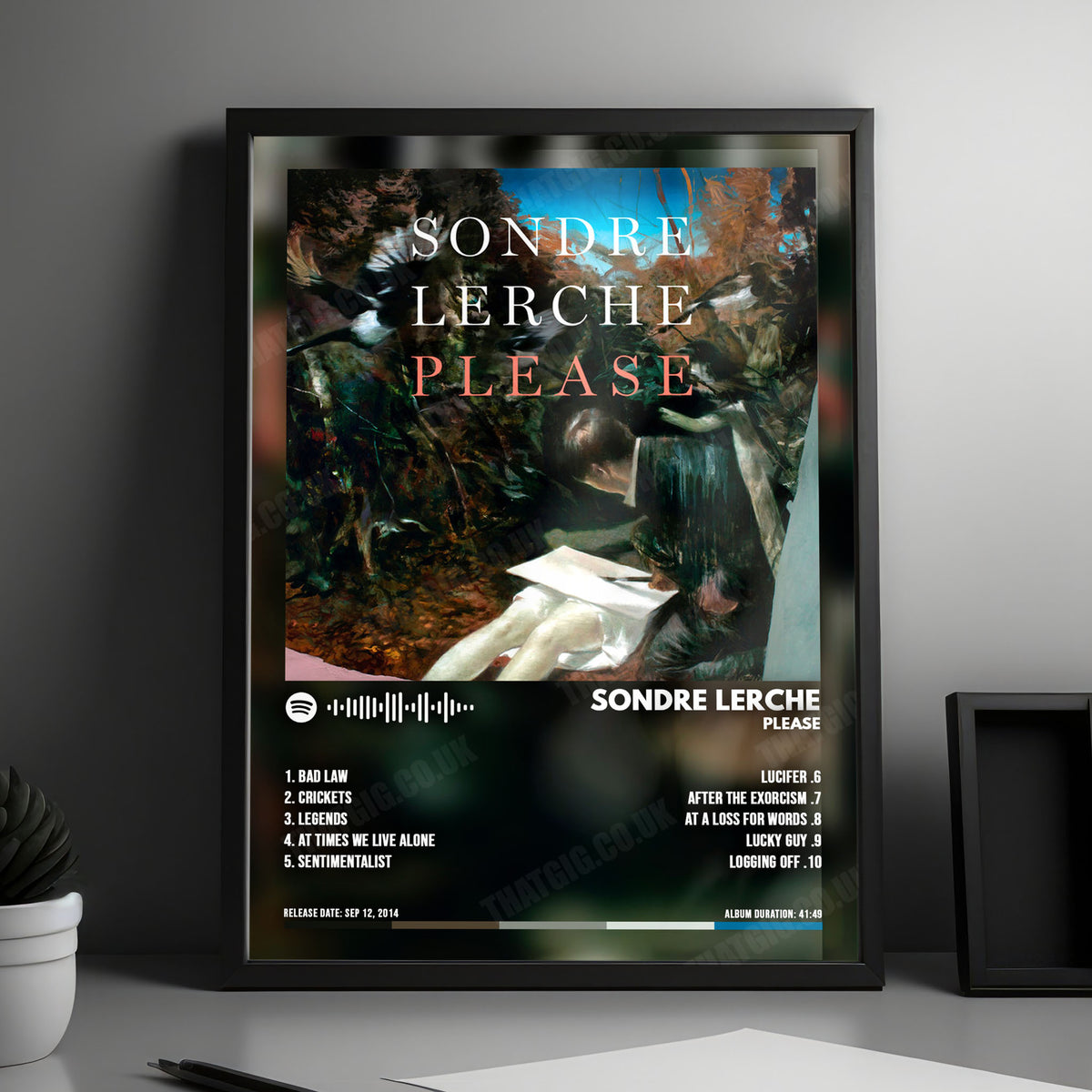 Sondre Lerche "Please" Album Cover Poster - with Complete Tracklist