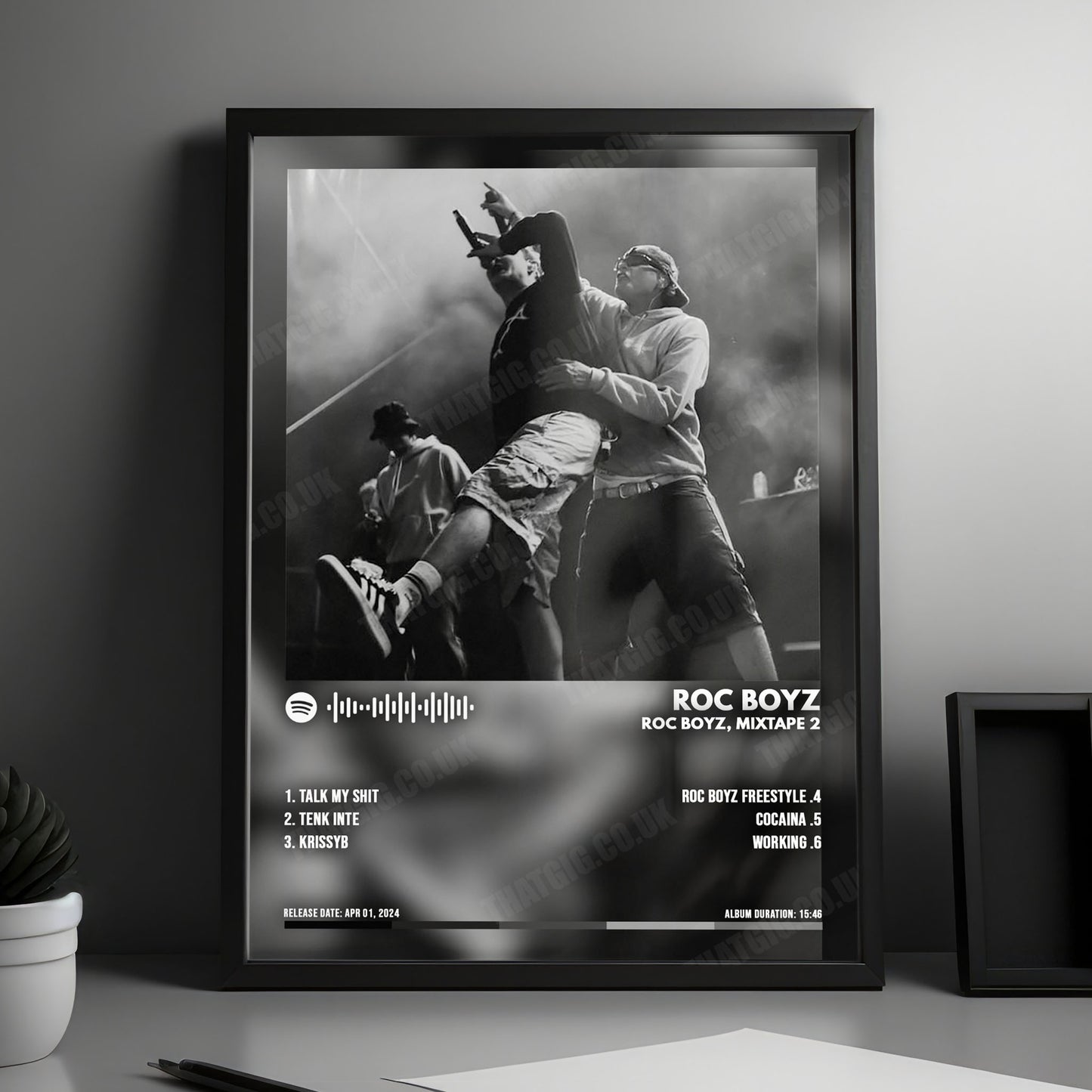 Roc Boyz "Roc boyz mixtape 2" Album Cover Poster - with Complete Tracklist