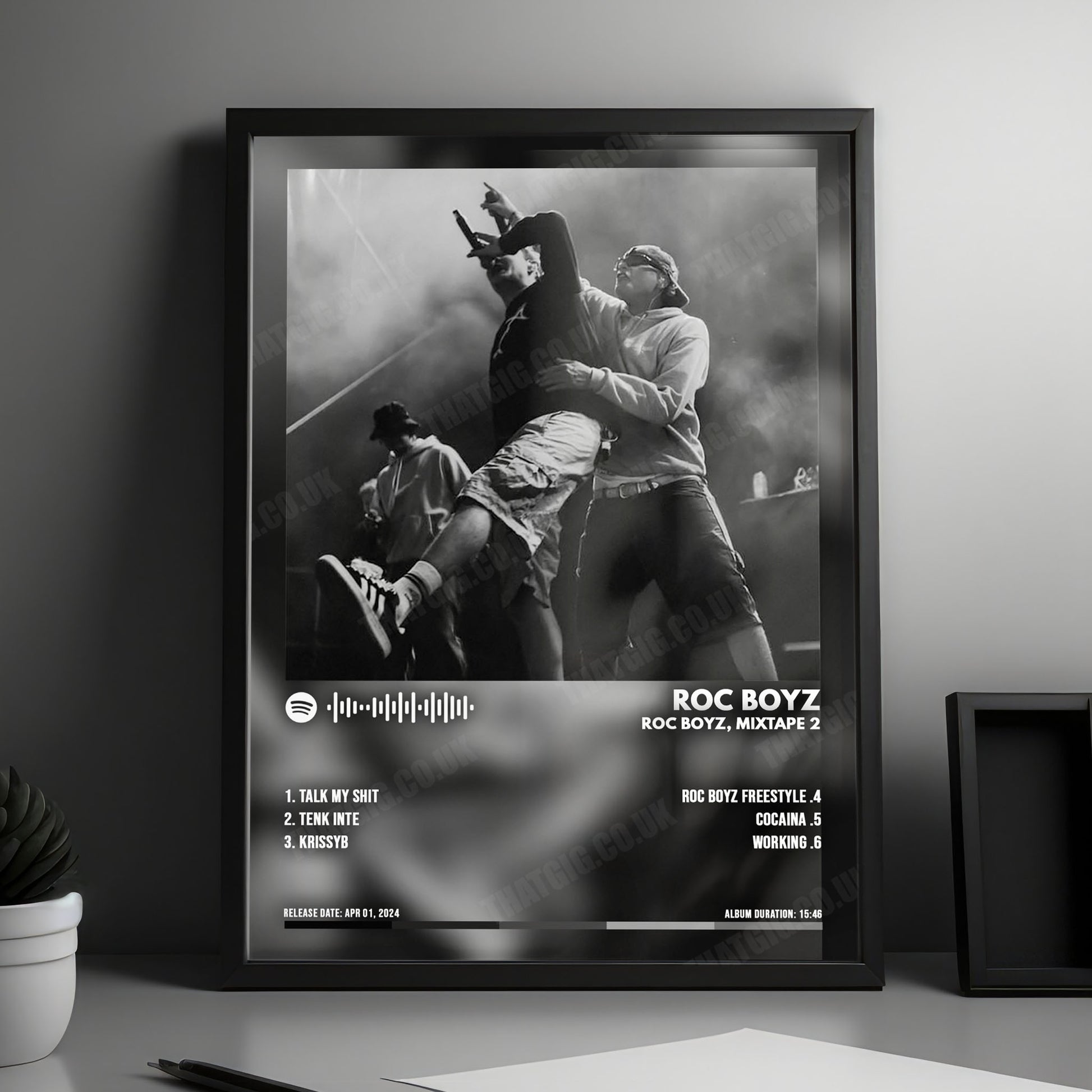 Roc Boyz "Roc boyz mixtape 2" Album Cover Poster - with Complete Tracklist
