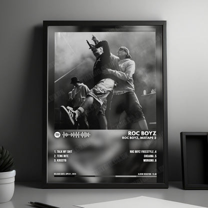 Roc Boyz "Roc boyz mixtape 2" Album Cover Poster - with Complete Tracklist