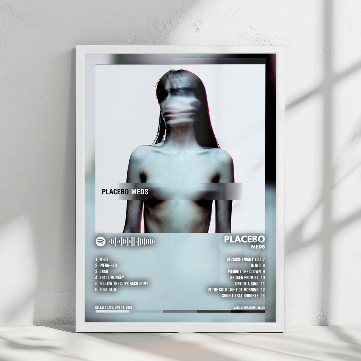 Placebo "Meds" Album Cover Poster - with Complete Tracklist