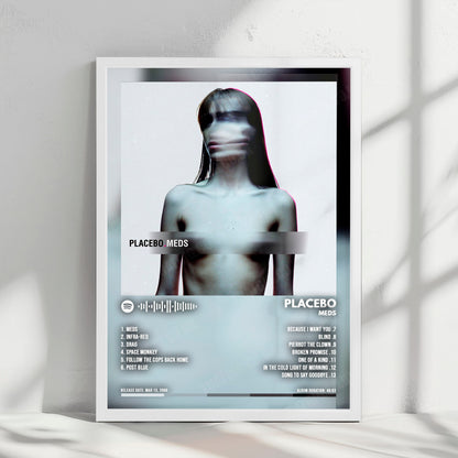 Placebo "Meds" Album Cover Poster - with Complete Tracklist