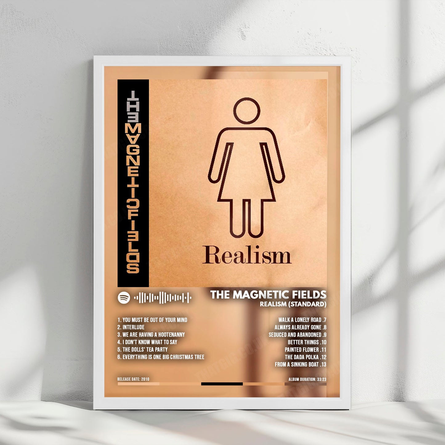 The Magnetic Fields "Realism" Album Cover Poster - with Complete Tracklist